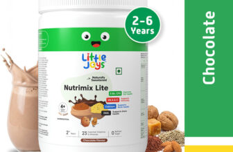 Little Joys Nutrimix Lite for Kids 2-6 year, Improves Gut Health, Chocolate Flavour(350 g)