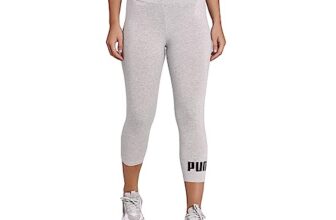 Puma Girls, ESS Logo Leggings, Light Gray Heather, 164, (58703504)