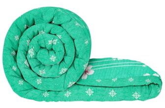MollisHomes Single Bed Comforter | Microfiber Comforter Single Bed | 180GSM 150×225 cm | Ocean Green, Motif Pattern | Ac Blanket Single Bed Dohar | Quilt | Duvet | Home Items, Bedroom Decoration Items