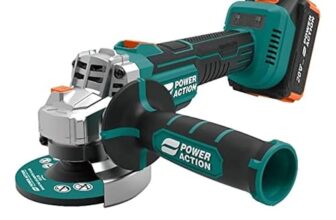 Sulfar Power Action BAG20A 20V Heavy Duty Cordless Angle Grinder (Solo Tool), Brushless Motor, 100/125 mm, M14, 8400 RPM (BAG20A)