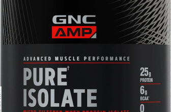 GNC AMP Pure Isolate Zero Carb | 25g Protein | 6g BCAA | Vanilla Custard | 2 lbs Whey Protein(2 pounds, Vanilla)