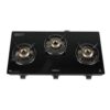 Havells GEOSLIM JUMBO Gas stove |3 Heavy Duty Forged Brass Burner|6 mm Toughened Glass|Premium Valves|Removable Drip Tray|Soft Touch Knobs|5 year Warranty on Burners, Glass & Valves by Havells (Black)