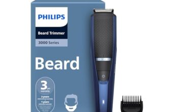 Philips India’s No.1 Men’s Trimmer* | Lift & Trim Technology | Skin Friendly Beard Trimmer for Men | Effortless Styling | Self-Sharpening Blades | 60 mins runtime | 3 yrs warranty* | BT3325