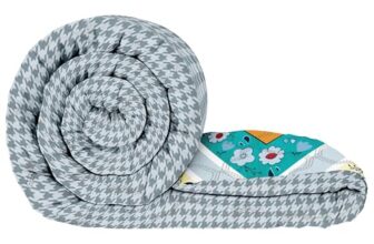 MollisHomes Comforter Double Bed Blankets for Winter| 180GSM Microfiber Blanket Double Bed | 220X 250cm | AC Comforter Double Bed | Multi & Grey | Abstract Pattern | Quilts | Duvet | Dohar