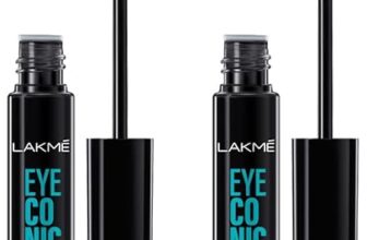 LAKMÉ Eyeconic Liquid Eye Liner, Black, Long Lasting Matte Waterproof Liner – Smudge Proof, Transfer Proof Eye Makeup for 24 hrs, 4.5 ml (Pack of 2)