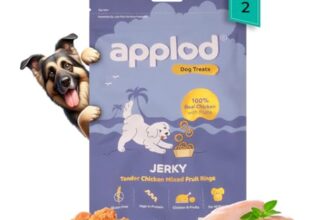 Applod Tender Chicken Mix Fruit Rings Dog Treats for Puppies & Adult Dogs | Made with Real Chicken Breast | High-Protein Low-Fat Grain-Free Reward Snacks | Pack of 2 | 50g x 2