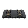 Havells GEOSLIM Gas stove |4 Heavy Duty Forged Brass Burner|6 mm Toughened Glass|Premium Valves|Removable Drip Tray|Soft Touch Knobs|5 year Warranty on Burners, Glass & Valves by Havells (Black)