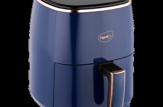 Pigeon Healthifry+ with 360 High Speed Air Circulation Technology 1200 W with Non-Stick Basket – Blue Air Fryer(4.2 L)
