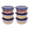 Cutting EDGE 600ml Eco Storage Container & Organizer Set of 6 (Dark Blue)