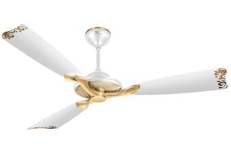 RR Signature Jaipur Mahal NEO 1240 MM | Royal Design Ceiling Fan for Home and Office | High Speed 320 RPM | Agaria White, 3 Year Warranty & Free Installation