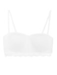 Marks & Spencer Cotton & Lace Non Wired Bandeau First Bra AA-D T339502WHITE (30AA)
