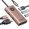 USB C Hub, ORICO 5-in-1 USB C Docking Station with 4K HDMI, 60W Power Delivery, USB 3.0 5 Gbps and 2 USB 2.0 Data Ports USB C Dock for MacBook Air, MacBook Pro, XPS, and More