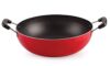 Nirlon Cooking Non-Stick Gas Stove Compatible Bottom deep Fry kadhai 18.5cm – 1.2 LTR (Compatible with All Gas & stovetops Only) – Aluminium, Red