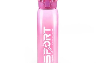 Nayasa Turbine 1000 ml BPA Free Plastic Water Bottle | Leak Proof | Unbreakable | Wide Mouth with Scale | Sports Bottle | Pink