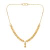 Elegant Gold Leaf Pattern Necklace with Pendant
