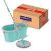 Spotzero by Milton Ace Spin Mop, Pocha for Floor Cleaning Mop with Bucket and Mopping System 360° Flexible, Big Size, 8 Litre, Aqua Green