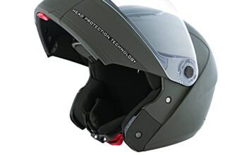 STUDDS Ninja Elite SUPER Flip Up Full Face Helmet (Military Green, L)