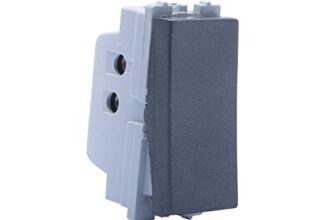 Wipro Northwest Nowa 6A One Way Switch, Silver Grey (pack of 10)