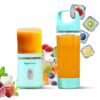Amazon Basics Portable Blender | 350/500 ml Jar | USB Charging | Battery Operated and Rechargeable | 6 Stainless Steel Blades | 2×2000 mAh Batteries | 1 Year Warranty