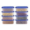 Cutting EDGE 535ML Modular Storage Container Blue Plain Lid (Set of 8)