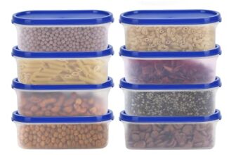 Cutting EDGE 535ML Modular Storage Container Blue Plain Lid (Set of 8)