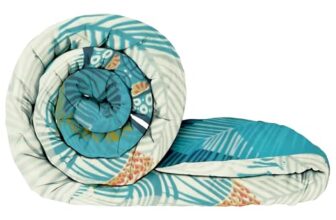 MollisHomes Single Bed Comforter 180 GSM Reversible Microfiber | Comforter Single | AC Comforter Single Bed | Lightweight All Season Comforter | Blanket Single Size – Blue & White