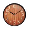 Amazon Brand- Solimo 12-Inch Analog Wall Clock – Charcoal Black Design, Embossed Frame with 3D Numbers, Silent Movement