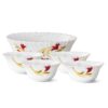 Larah by BOROSIL Opalware Floral Pudding Set – White