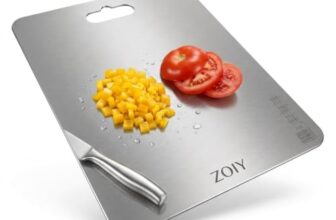ZOIY Stainless Steel Cutting Board | Premium Steel Chopping Board for Kitchen | Hygienic & Rust Proof | Ideal for Fruits, Vegetables & Meat | 31 x 21 cm