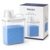PRAZA Laundry Detergent Storage Container 1800 ML with Measuring Cup Lid, Airtight Washing Powder Storage Box, Clear Plastic Organizer for Laundry Powder, Pods, Beads, Bathroom & Laundry Room