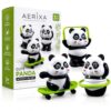 Spinning Panda Tumbler Toy with Balance Activities, Cute Kids’ Play Toy Featuring Hula Hoop, Skateboard and Jump Rope Modes for Toddlers