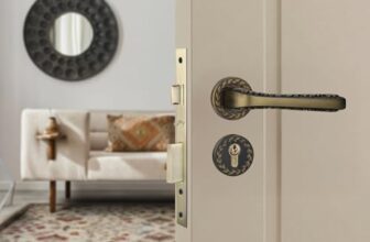 Godrej Mortise Lock | Handle Lock Set for Main & Bedroom Door| Arsa Bel Rose Handle | 240 mm Eco Lock Body | 60 mm Eco Pin Cylinder 1CK | Antique Brass| 5 Year Warranty