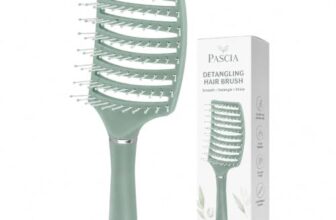 Detangling Hair Brush for Women & Men, Flexible Vented Paddle Hair Brush with Rounded Tip Bristles, Gentle Scalp Massage, Wavy, Wet & Dry Hair, Salon, Home & Daily Hair Care, Pack of 1