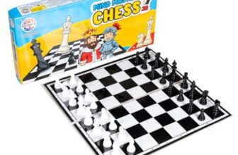 Ratna’s Mind Masters Chess Junior, Educational Strategy Board Game for Kids, 29 cm Board with Black and White Pieces
